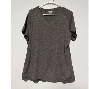 Wolverine Women's‎ 2XL Charcoal Gray Heather V-Neck Short Sleeve T-Shirt 1763